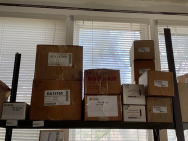 New Robin Air replacement parts in boxes