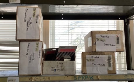 New Robin Air replacement parts in boxes