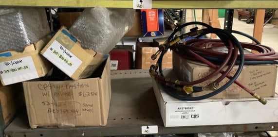 Shelf lot of new in package rebuilding parts