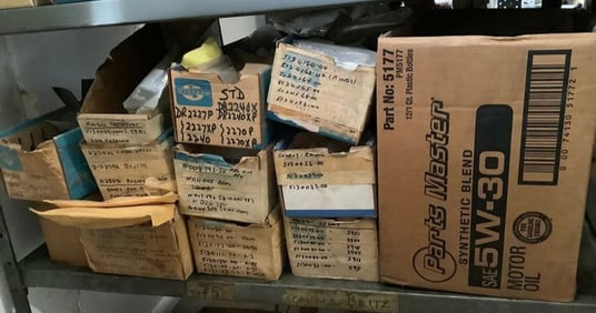 Shelf lot of new in package rebuilding parts