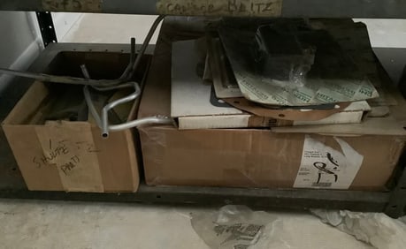 Shelf lot of new in package rebuilding parts