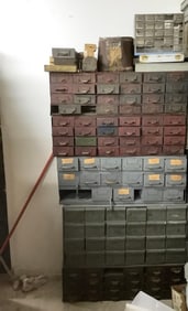 Tool bins filled with rebuild kits