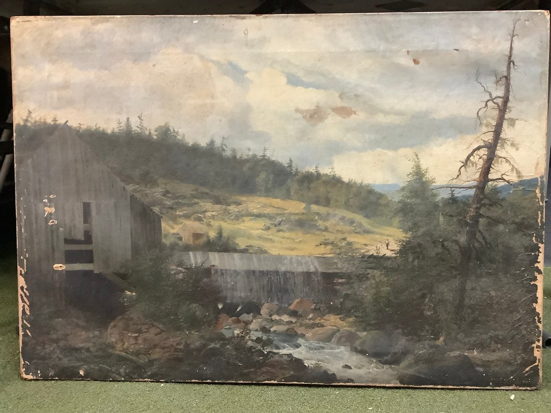 Landscape Canvas Artwork *slight damage* (24inx34in) (1 of 1)