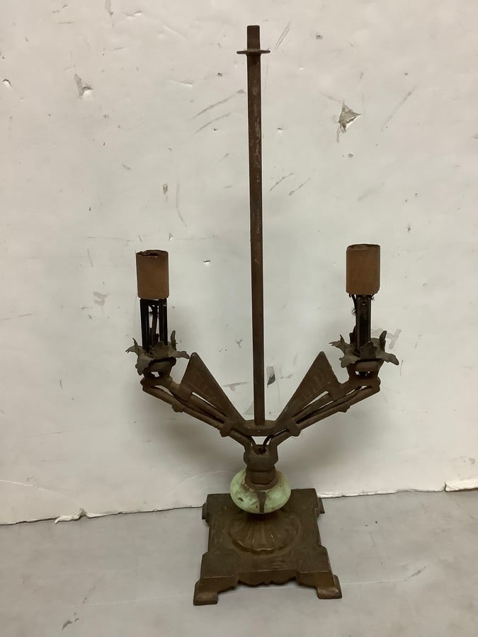 Antique Two Light Lamp (19.5in Tall) (1 of 1)