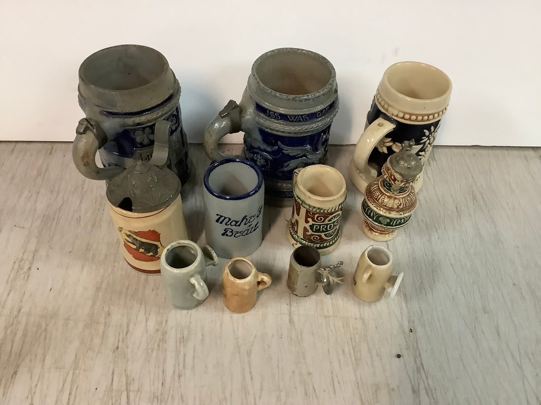 Antique German Stein Collectibles (Tallest - 3.5in) (1 of 1)