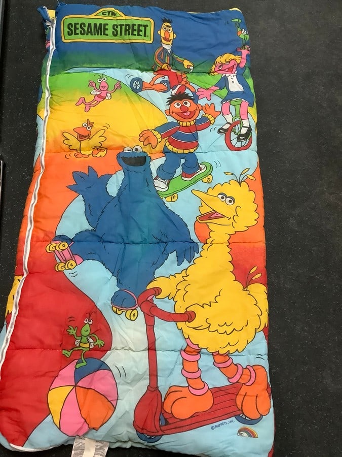 Vintage Childrens Sesame Street Sleeping Bag: Vintage Childrens Sesame Street Sleeping Bag
