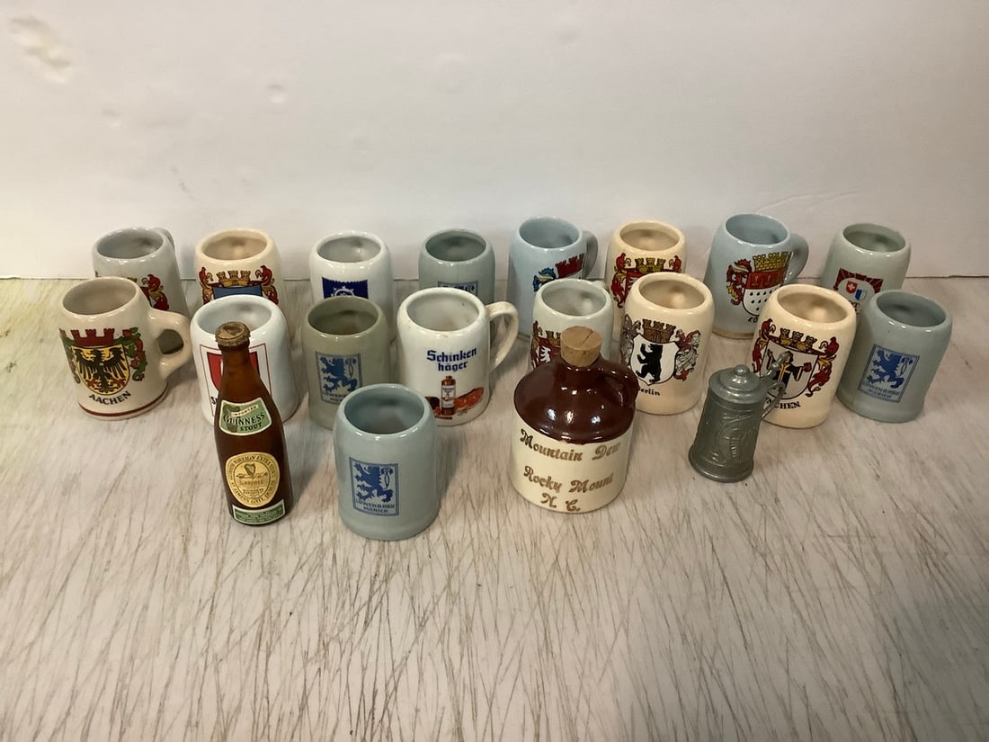 Miniature Beer Mugs and more (Tallest - 3.5in): Miniature Beer Mugs and more (Tallest - 3.5in)