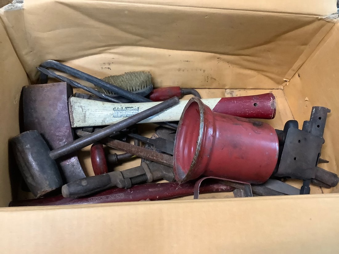 Vintage Axe, Brushes, Mallet, and other tools (1 of 1)