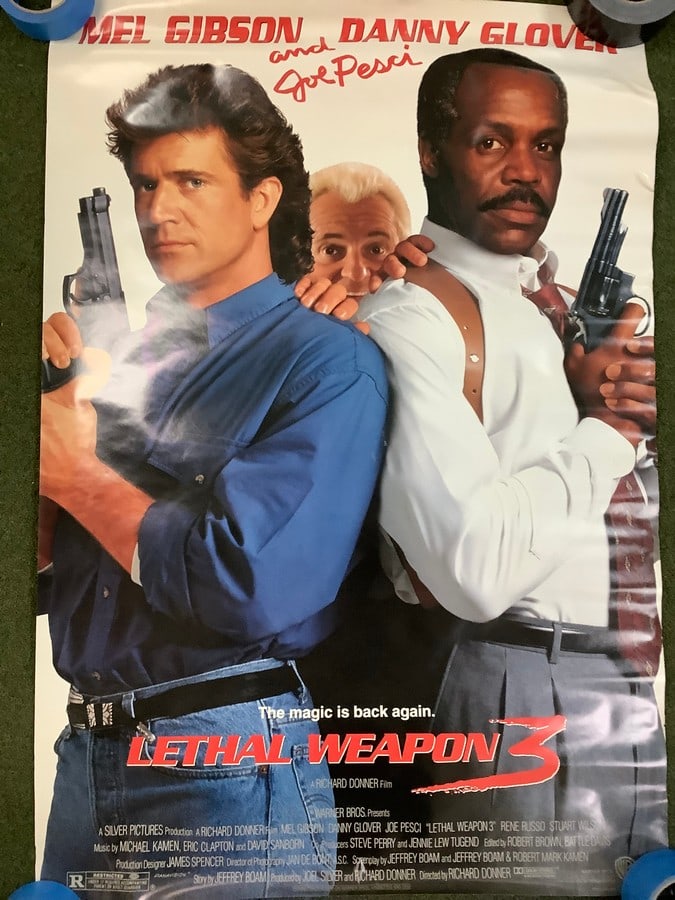 Lethal Weapon 3 rated R movie poster(27in.x40in.) (1 of 1)