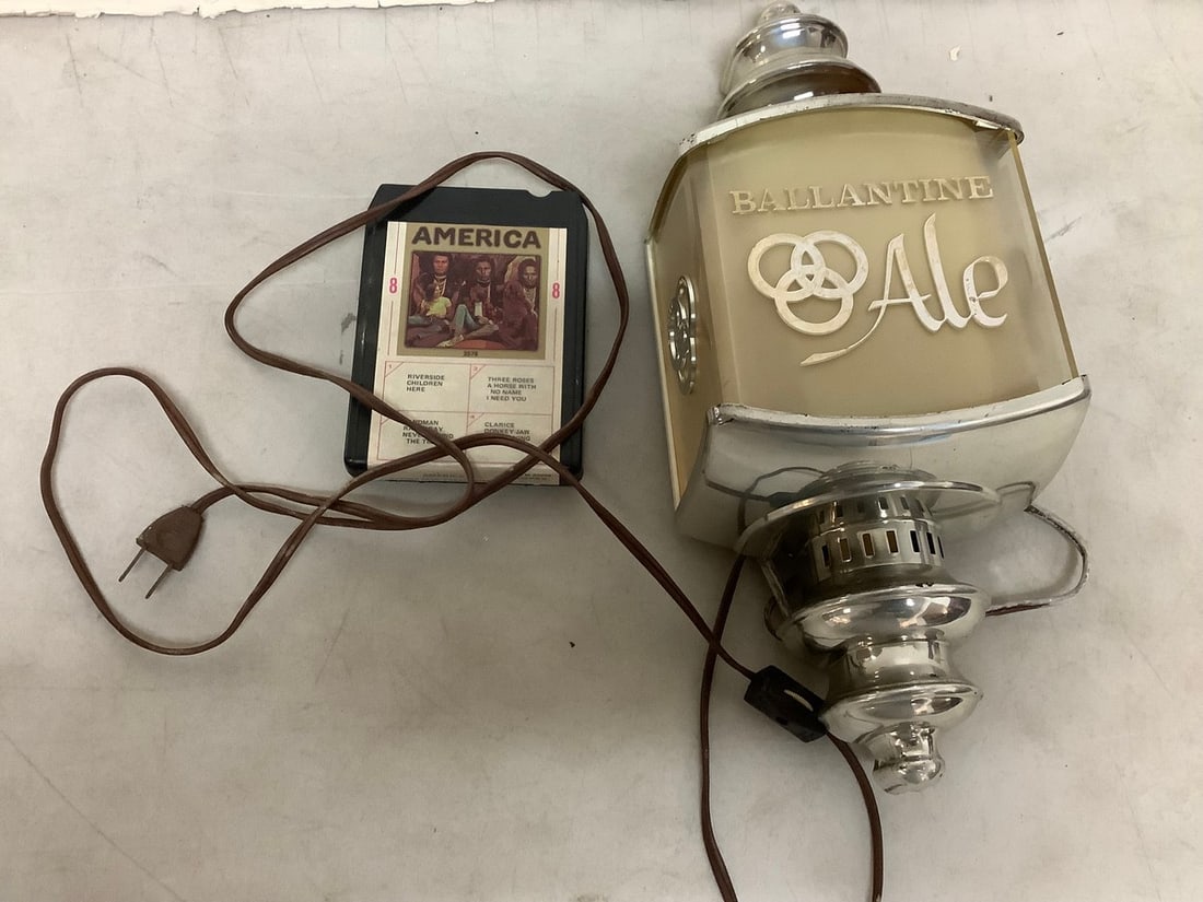 Ballantine Ale light(15in.long) and America 8 track (1 of 1)