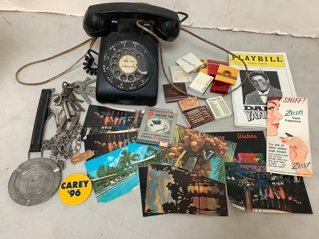 Vintage Telephone, Matches, Playbill, Postcards, and more: Vintage Telephone, Matches, Playbill, Postcards, and more