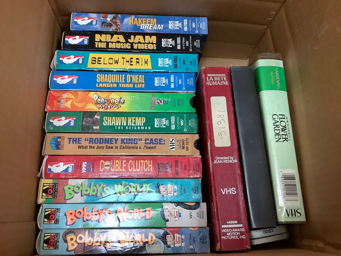 Various VHS Tapes (Bobbys World, Peewees Playhouse, Below the Rim, and more): Various VHS Tapes (Bobbys World, Peewees Playhouse, Below the Rim, and more)