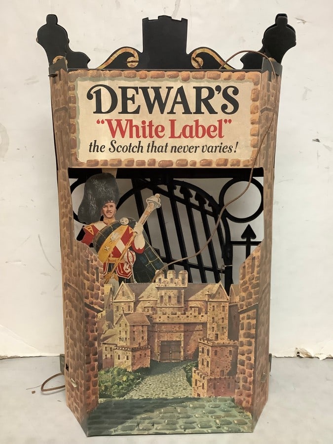 Dewars 'White Label' Two Bulb Light Fixture (36.5in Tall): Dewars 'White Label' Two Bulb Light Fixture (36.5in Tall)