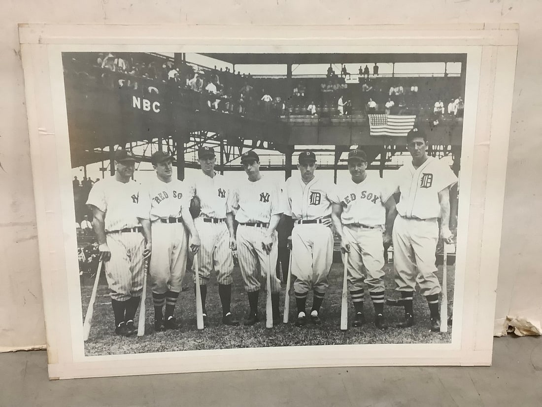 Vintage Red Sox B&W Print on Board (18inx24in) (1 of 1)