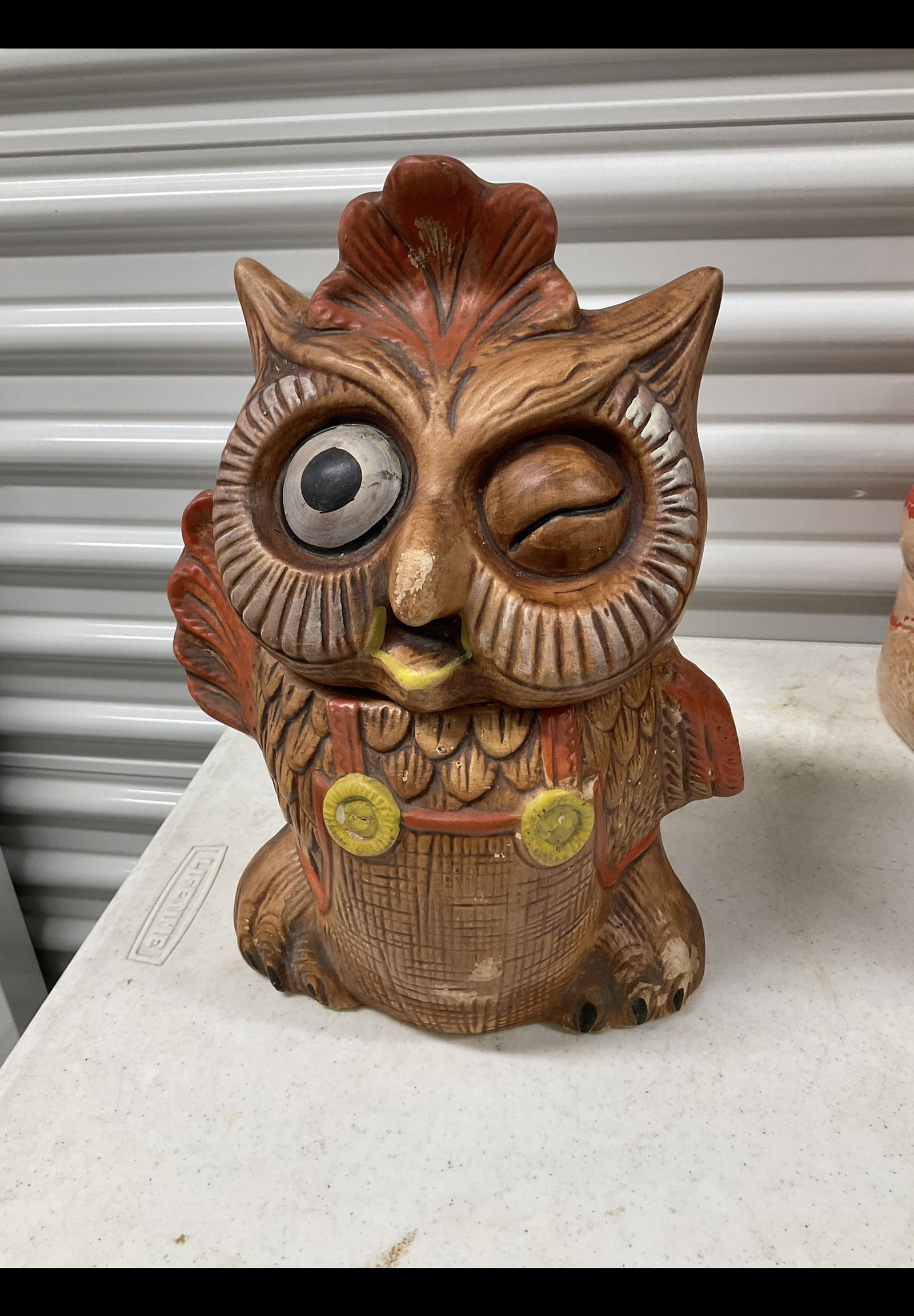 Vintage Owl cookie jar 13in (1 of 1)