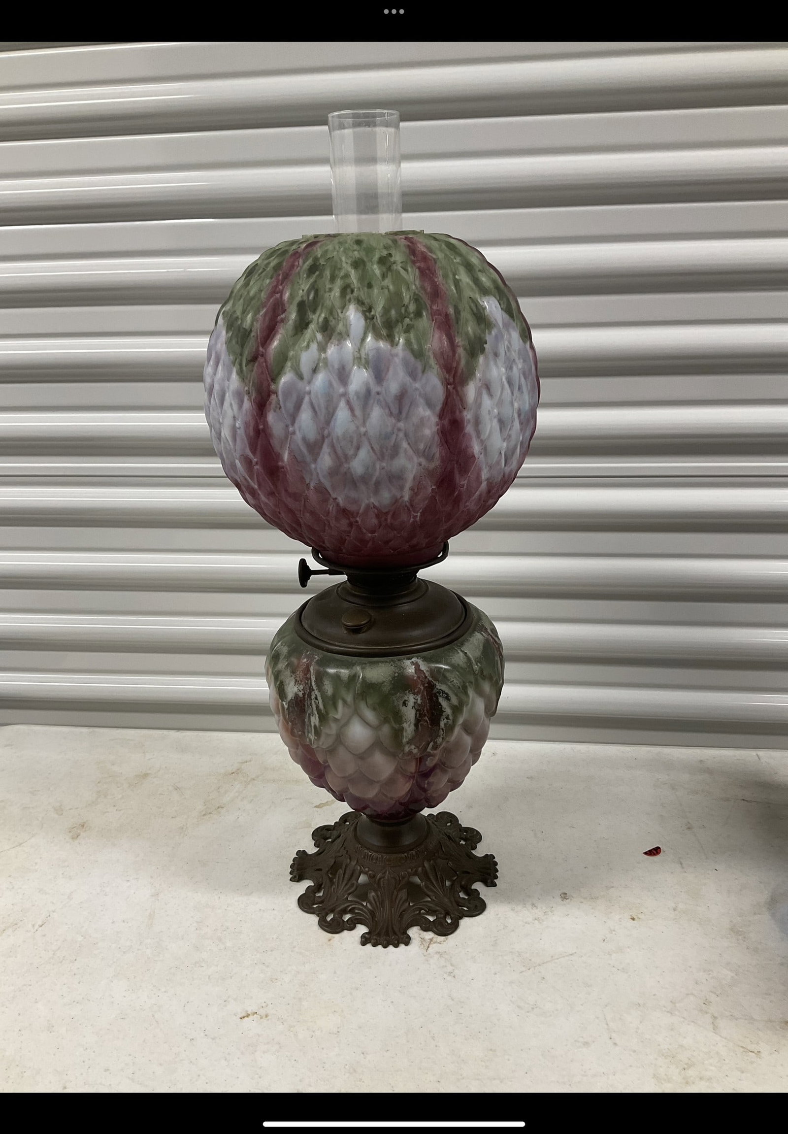 Vintage Rare Antique Gone with the Wind oil lamp 23in: Vintage Rare Antique Gone with the Wind oil lamp 23in