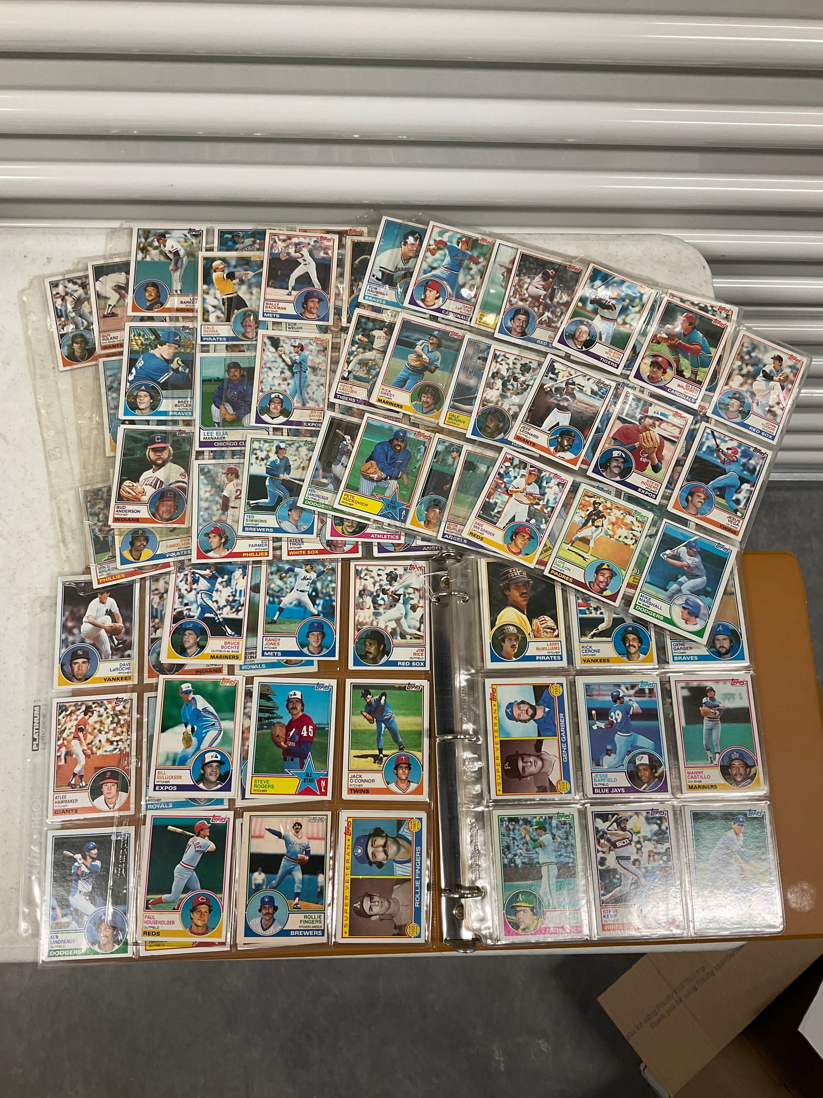 binder full of 1983 topps chewing gum basbeall cards: binder full of 1983 topps chewing gum basbeall cards