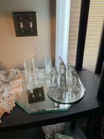 2 Glass nativity scenes
