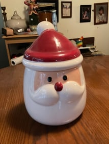 Santa cookie jar 8in