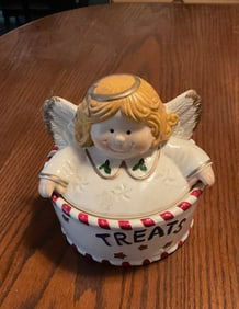 Dog Treat Dish Angel 7in