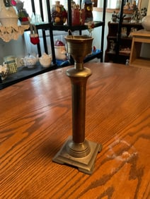 Brass candle stick holder 12in