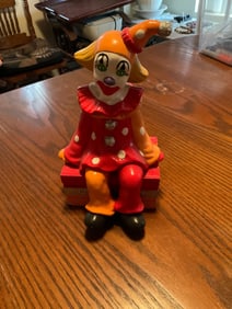 Ceramic clown statue