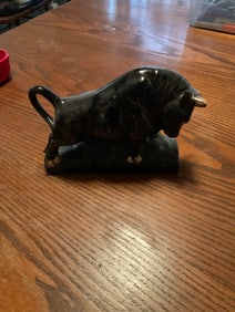 Ceramic bull statue