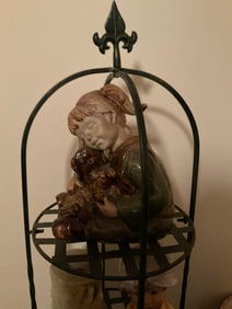 Girl and Dog statue 11in