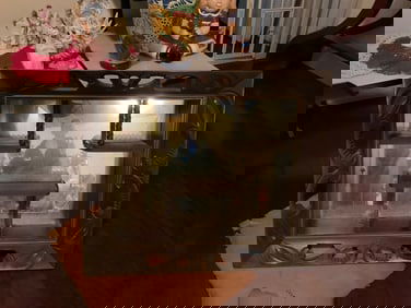 Mirror hanging display shelf 26x22x7