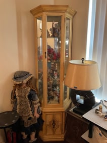 Lighted wooden display case 72x12