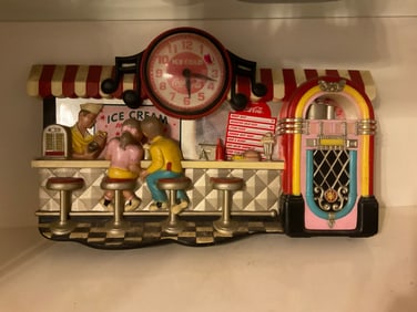 1990 vintage Coca Cola Diner Clock 20x11