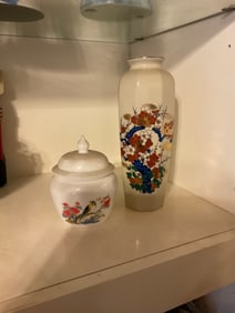 vintage vase cherry bloom tree gold acent japanese case and more