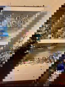 mcm glass china/display cabinet no contents 79x36x19 no contents