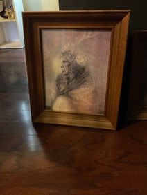 vintage native american artwork 18x15