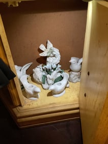 lot of various bird stautes tallest is 9" tall