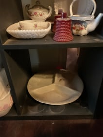 large milk glass serving dish