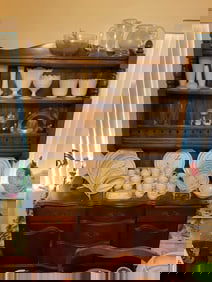 wooden kitchen hutch mcm 50x19x78