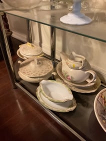 lot of various covered serving trays