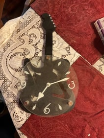 guitatr clock 14" tall