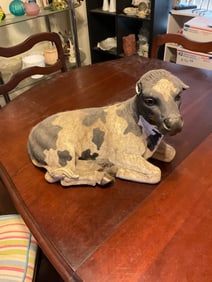 sitting cow staute 16x11