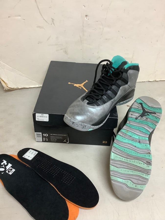 Air Jordan 10 Retro 30th sneakers(size 10) with shoe inserts (1 of 1)