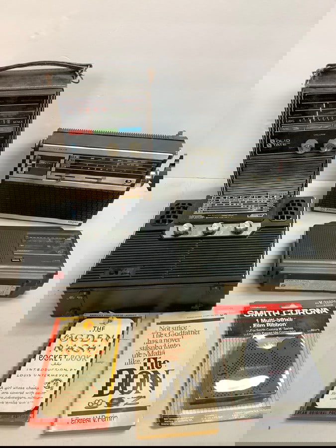 Vintage books, Smith Corona multi strike film ribbon, Emerson radio, Katone radio(T-88), and more (1 of 1)