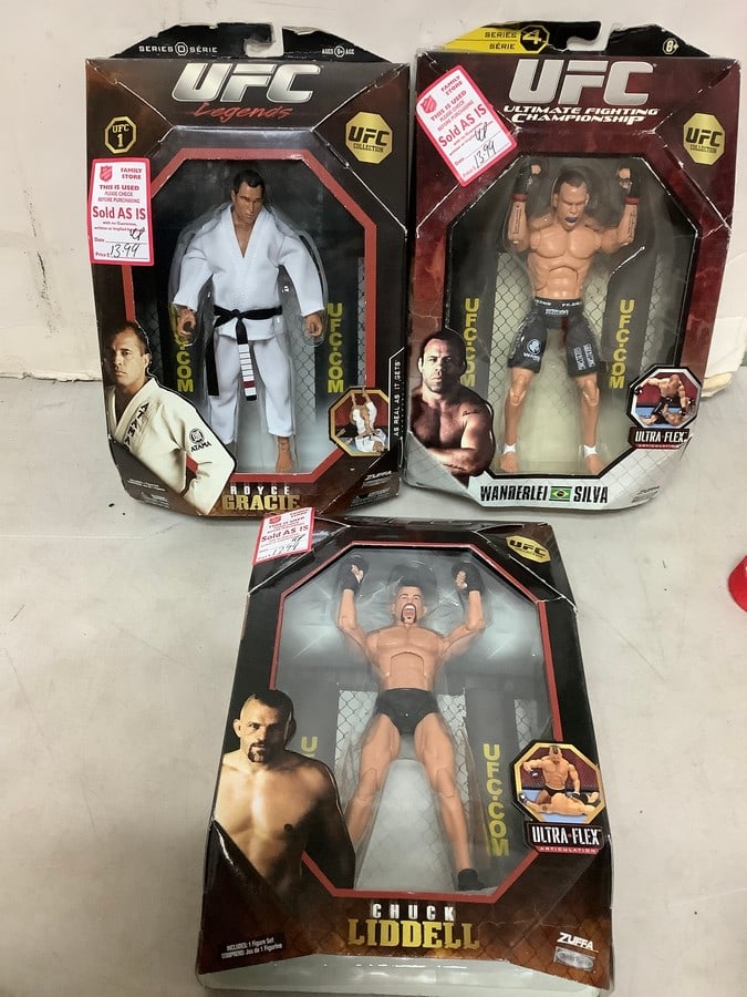 UFC Action Figures New in Box (Wanderlei Silva, Royce Gracie, Chuck Liddell) (1 of 1)