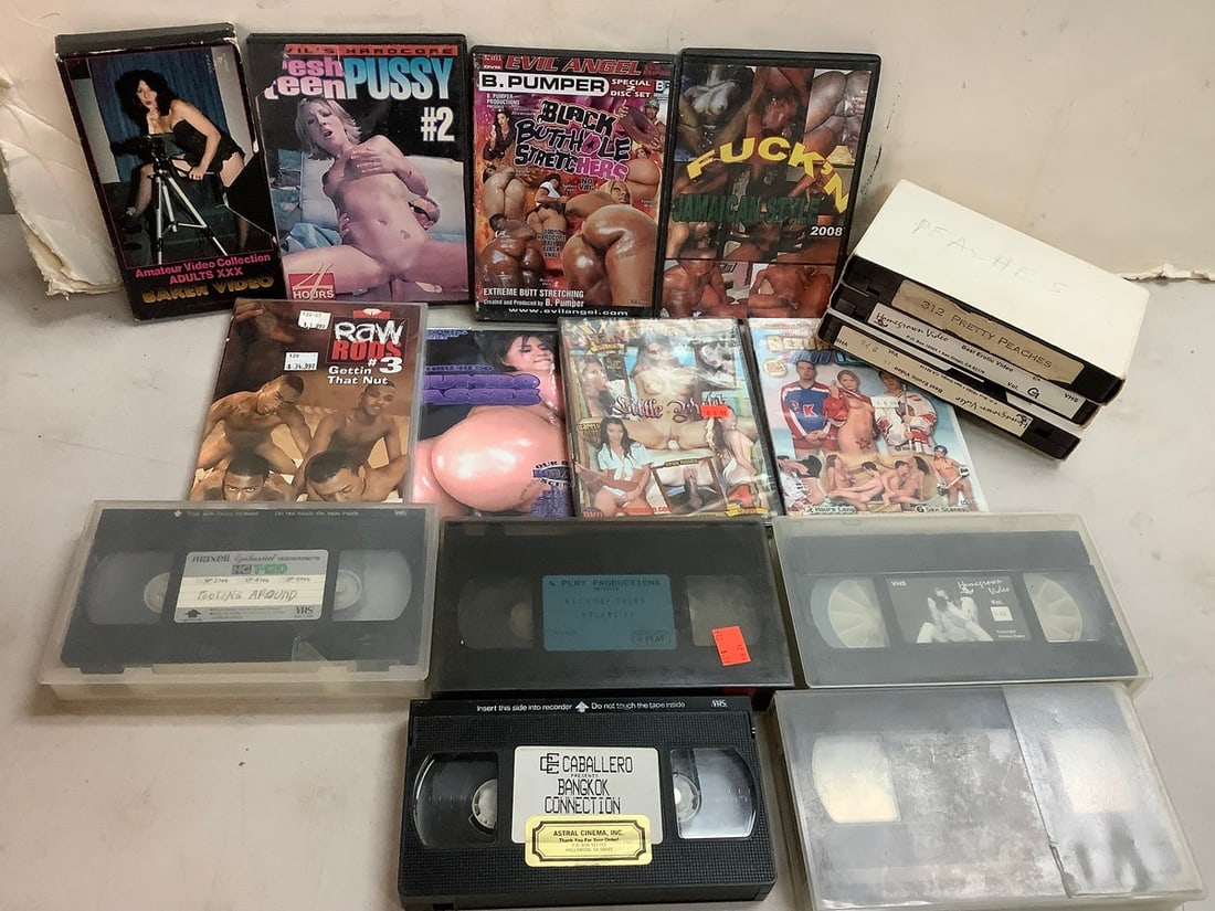 Various VHS Pornos and DVDs (Raw Rods #3, Black Butthole Stretchers, Jumbo Asses, and more): Various VHS Pornos and DVDs (Raw Rods #3, Black Butthole Stretchers, Jumbo Asses, and more)