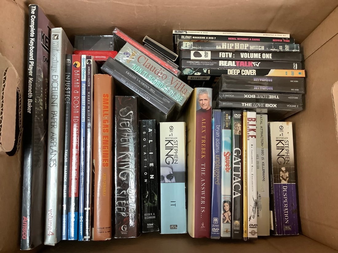 Various Books, DVDs, and more (Stephen King, Real Talk, Deep Cover, and more) (1 of 1)