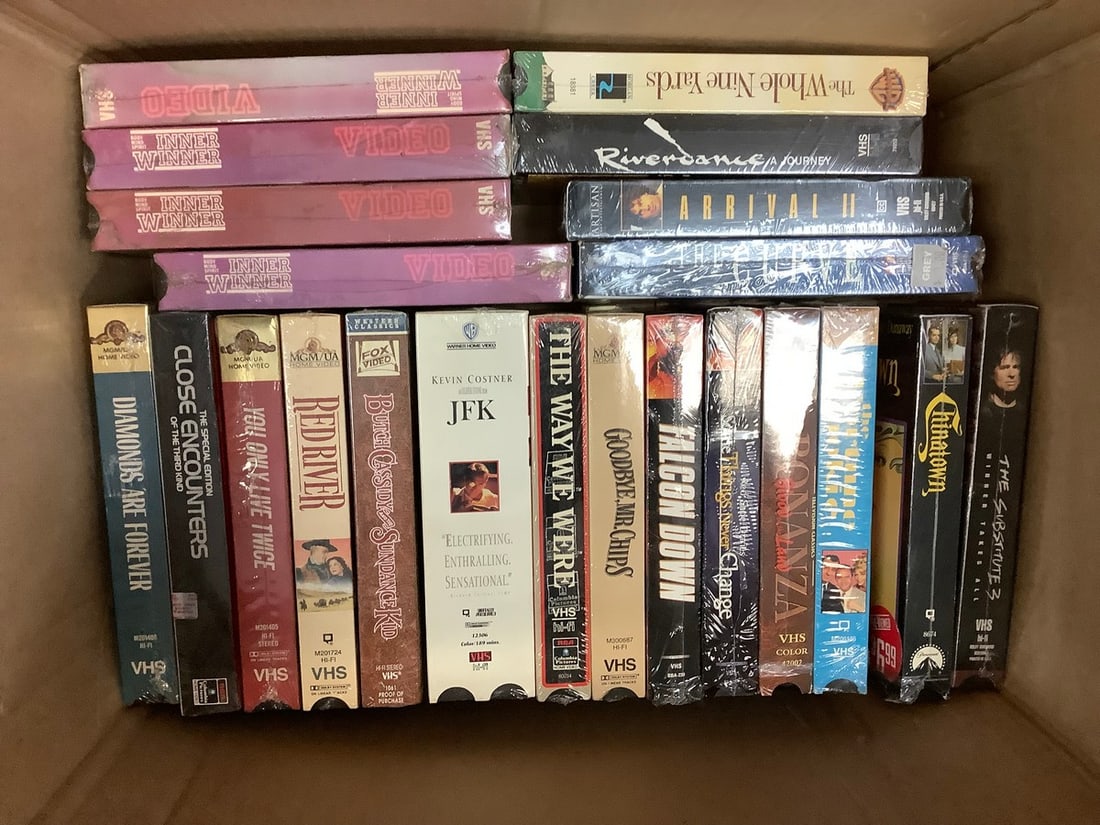 Sealed VHS tapes(Red River, Goodbye, Mr. Chips, Falcon Down, Chinatown, and more) (1 of 1)