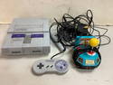 Super Nintendo system with controller and Ms.Pacman Namco joystick