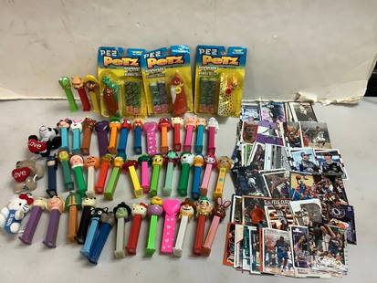 Vintage PEZ dispensers, collectible sports cards, and PEZ Petz dispensers(new in package-3 total): Vintage PEZ dispensers, collectible sports cards, and PEZ Petz dispensers(new in package-3 total)