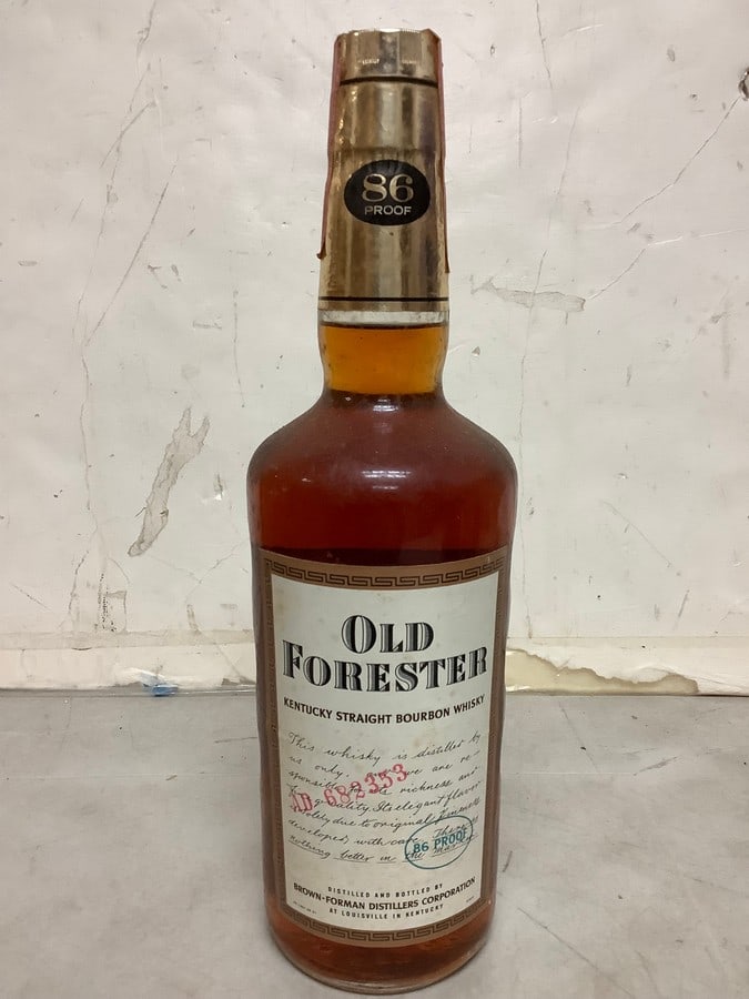 1950s/60s Old Forester Kentucky Straight Bourbon Whisky 86 Proof (Sealed) (1 of 1)