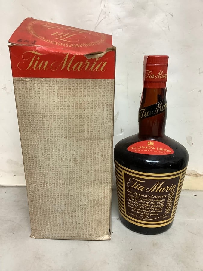 1950s/60s Tia Maria Jamaican Liquer 63 Proof 23/32 Qt (Sealed) (1 of 1)